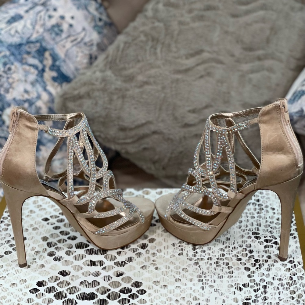 Rhinestones platform heels